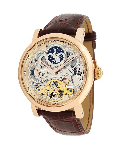 patek philippe skeleton replica watch|automatic skeleton watch with date.